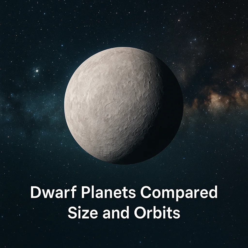 Dwarf Planets Compared: Size and Orbits